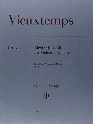 Élégie op. 30 für Viola und Klavier: Besetzung: Viola und Klavier (G. Henle Urtext-Ausgabe) von HENLE